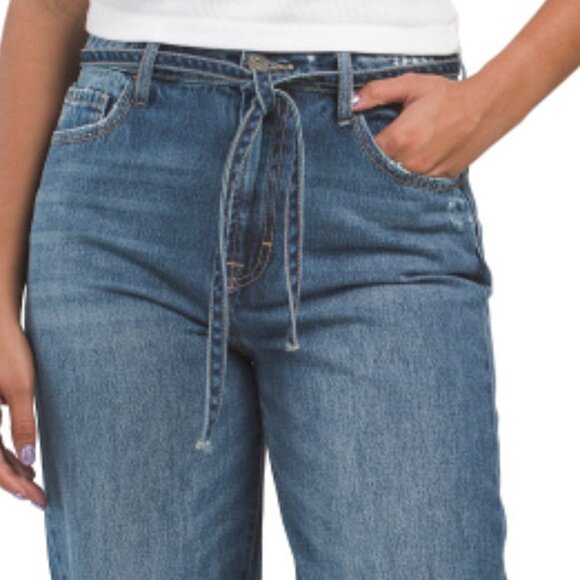 NEW HIDDEN The Ella Cropped Classic Drawstring Wide Leg Jean FOR WOMEN 166mn - Picture 3 of 6